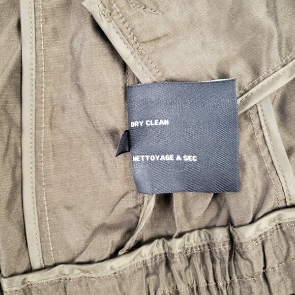 COLE HAAN Sz PXS Olive Green Jacket Adjustable Women Petite Pockets Utility Coat - Picture 6 of 15